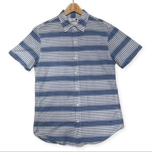 Bonobos Men’s Striped Cabana Shirt - Blue - Medium Slim Fit